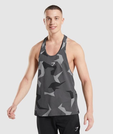 Men's Gymshark Critical Stringer Tanks Camo | NZ 0NIGTD